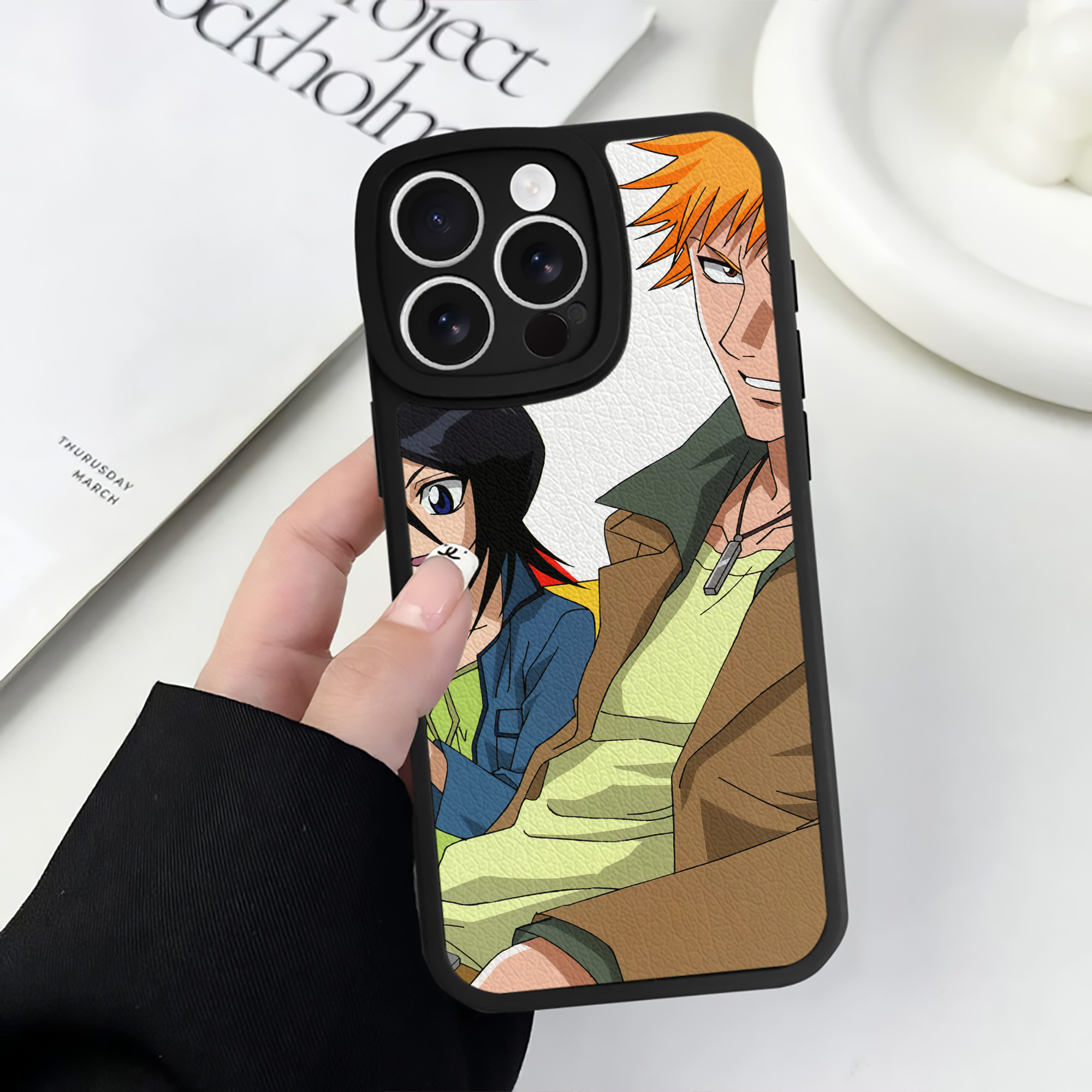 （画像用） ブリーチ BLEACH 【iPhone 16シリーズ対応】シリコンスマホケース（レザー調） 材質：シリコン
